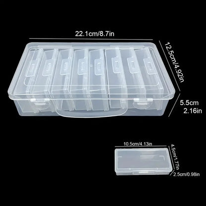 Boîte de stockage rectangulaire. Convient pour l'artisanat, les perles, les bijoux et les petits articles, équipés de partitions.