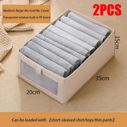 1pcs Pantalons Boîte de rangement Organisateurs d'organisateurs d'armoires et de tiroirs Boîtes pliables en tissu pour l'organisation de la garde-robe de chambre à coucher à la maison
