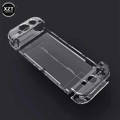 Clear Case Crystal Protect Shell for Nintendo Switch OLED Transparent Hard Case Cover dockable for Switch OLED Console Accessory