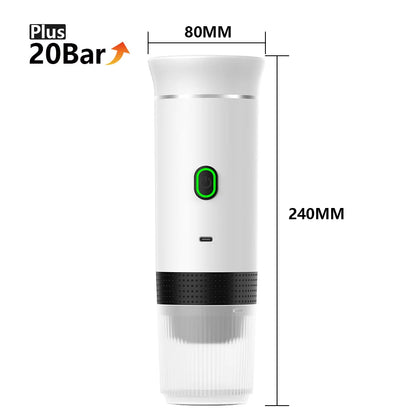 Machine de café à expresso électrique sans fil pour cafetière de camping en voiture et à domicile