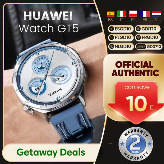 Montre connectée Huawei Watch GT5 46 mm/41 mm, version internationale 2024, nouvelle montre officielle originale pour hommes et femmes 1.43" ECG AMOLED NFC