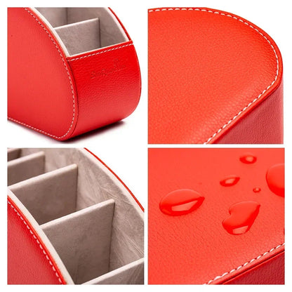 5 Organisateur en cuir PU Grid Télécommande Télétéopitace et porte-télévision Box de rangement Brosse Cosmetics
