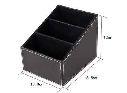 5 Organisateur en cuir PU Grid Télécommande Télétéopitace et porte-télévision Box de rangement Brosse Cosmetics