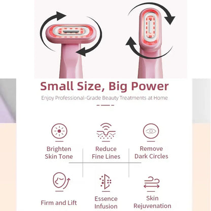 360 ° Face Eey Beauty Care Device Microcurrent 4 in1 Bleu rouge Light Facial Louting Wand Eye Massageur Skin Restanding Anti Wrinkle
