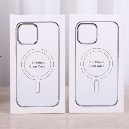 Étui magnétique d'origine à cristal dur pour iPhone 13 12 11 14 15 16 Pro Max XS Max XR SE 7 8Plus pour la couverture de charge sans fil MAGSAFE
