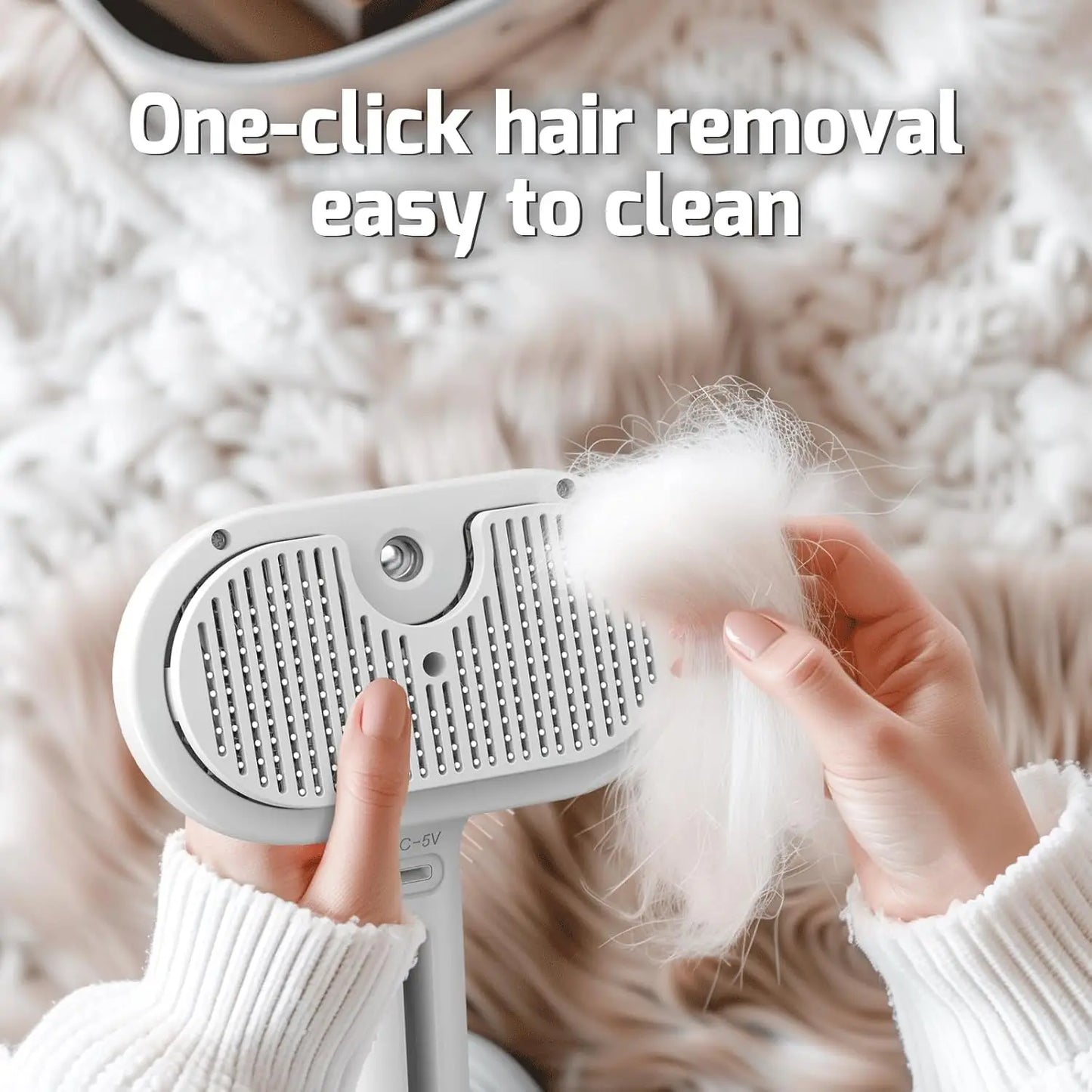 Vaporisez la brosse pour chats pour la perte - Repuré de coiffure d'animal