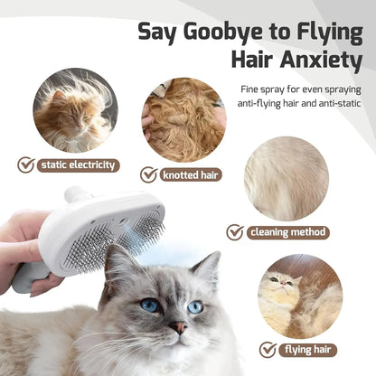 Vaporisez la brosse pour chats pour la perte - Repuré de coiffure d'animal