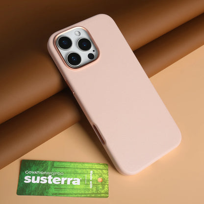 Étui de téléphone en cuir bio en cuir bio de luxe pour l'iPhone 16 Pro Max 15pro 14 13pro 14promax Wireless Magsafe Back Shell Capa