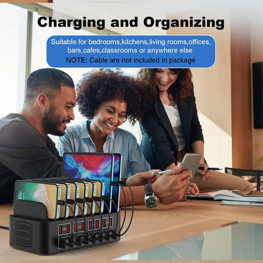 150W Universal Multi USB Charger 16 Port 3.5A USB Fast Charging Station Stand pour iPad iPhone 14 13 Samsung S22 Xiaomi Tablet
