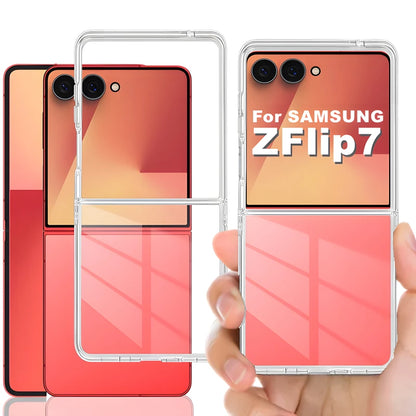 Étui Flip7 pour Samsung Galaxy Z Flip 7 Zflip7 Téléphone transparent pare-chocs Ultra mince Couverture de protection pour Samsung Zflip 7 5G