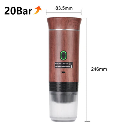 Machine de café à expresso électrique sans fil pour cafetière de camping en voiture et à domicile