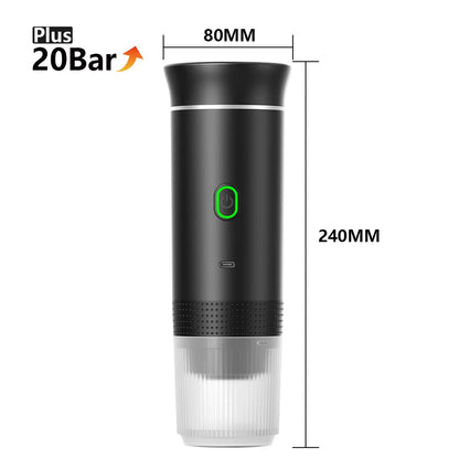 Machine de café à expresso électrique sans fil pour cafetière de camping en voiture et à domicile