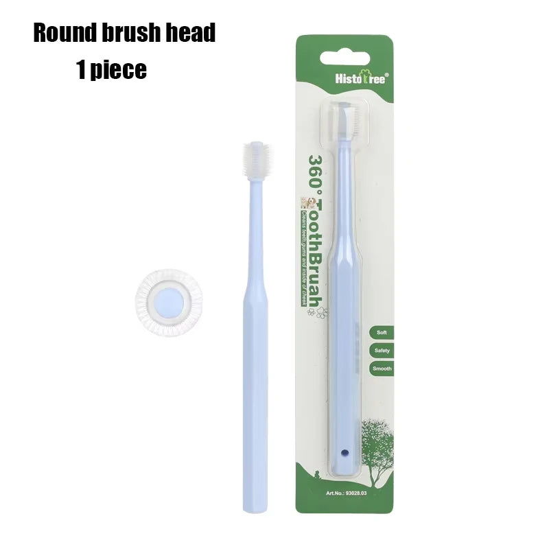 360 degrés Brosseuse à dents pour animaux Brussage de chat Ajout Bad halete tartre de dents CATER