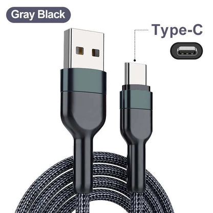 Câble Câble de type C rapide de type C Fast USB C Câble en nylon pour Xiaomi Huawei OnePlus Poco Samsung iPhone 15 16 USB C Câble de données du chargeur