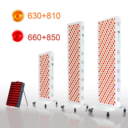 Panneau de thérapie rouge à double puce lampe 630 nm 660 nm près de la thérapie infrarouge Lumière 810 nm 850 nm Dispositifs de beauté LED pour le visage et le corps