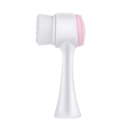 Nettoyage en profondeur 3D Handheld Gentle Silicone Face Nettoyant Brosse Exfoliator à double face