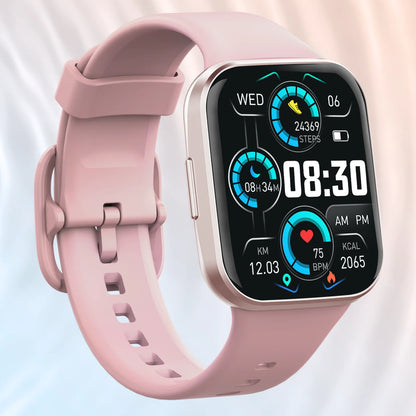 Montre intelligente Nerunsa, 1.69" Montre de fitness à écran tactile HD, 25 modes de sport, tracker de fitness, montre intelligente étanche IP68.