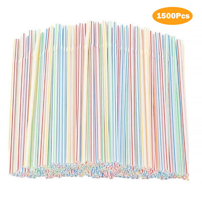 100-1500pcs Paies à boire Paies en plastique flexibles Paignes plastiques colorées Présine