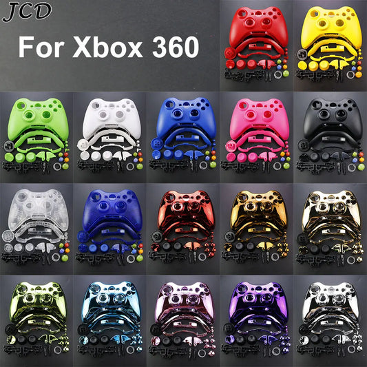 JCD pour Xbox 360 Contrôleur sans fil Couvre-coque de boîtier de la catégorie complète avec des boutons kits accessoires de pare-chocs de bâton analogique