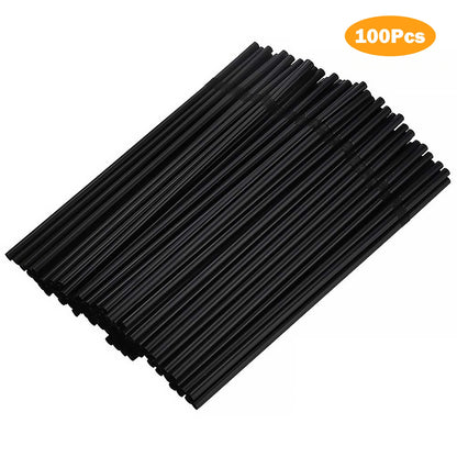 100-1500pcs Paies à boire Paies en plastique flexibles Paignes plastiques colorées Présine