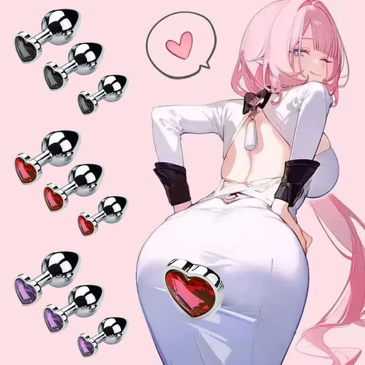 S/m/l plug anal métal toys sexe adulte pour femmes hommes cristales érotiques stimulateur de bouche de cul masseur de la prostate bien