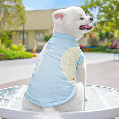 Refroidissement glace Silk Summer Chog Clothing Outdoor UV Protection Pet Cat Cat T-shirt Salles de sports secs rapides pour petit chiot moyen