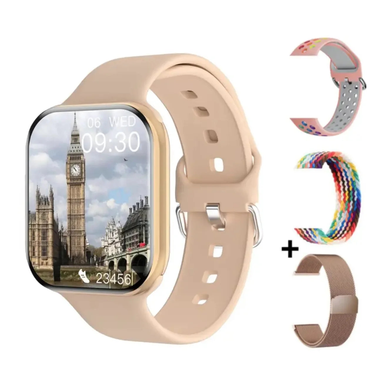 New Watch 10 Smart Watch Men Température corporelle BT Appelez NFC toujours exposée