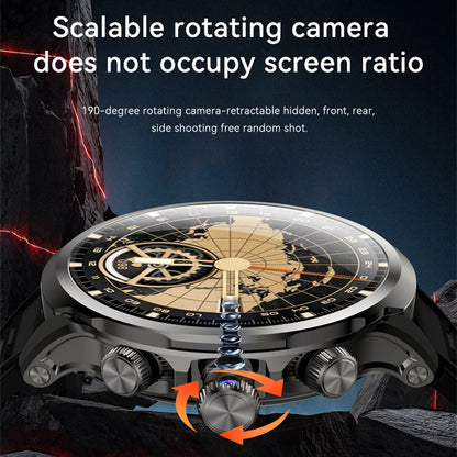 5G/4G Android 9.0 Smart Watch 1,95 pouces AMOLED 1880mAh Batterie 900W Caméra 8 Go + 128 Go RAM GPS WiFi Google App Download SmartWatch