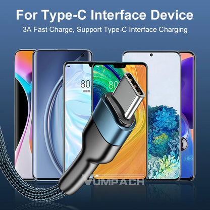 Câble Câble de type C rapide de type C Fast USB C Câble en nylon pour Xiaomi Huawei OnePlus Poco Samsung iPhone 15 16 USB C Câble de données du chargeur