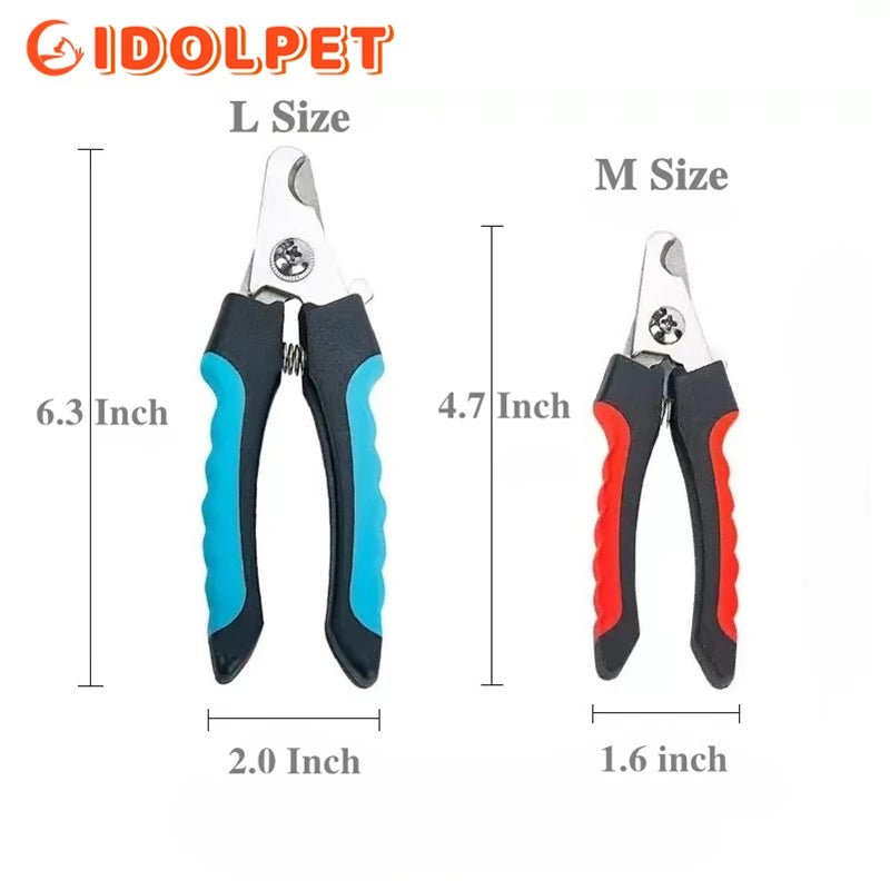 Clipper à ongles d'animaux de compagnie professionnel avec gardien de sécurité Ciseaux en acier inoxydable chien pour chats pour la griffe
