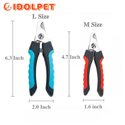 Clipper à ongles d'animaux de compagnie professionnel avec gardien de sécurité Ciseaux en acier inoxydable chien pour chats pour la griffe