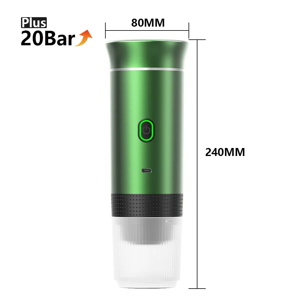 Machine de café à expresso électrique sans fil pour cafetière de camping en voiture et à domicile