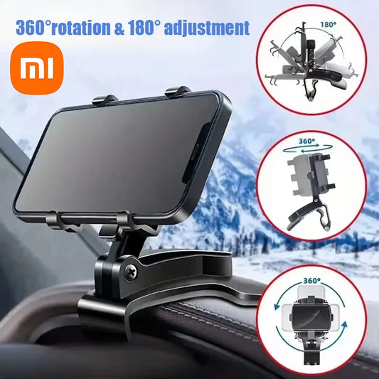 Téléphone mobile Xiaomi Car STROYAGE 360 DEGRIE CLIP CLIP Easy Mount Stand Multifonctionnel Toard Clip Clip Prise en charge pour Android iOS