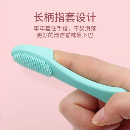 Brosse à doigts pour animaux de compagnie doux pour chien et chat, brosse à dents pour les taches de déchirure, soins oculaires, nettoyage des outils de toilettage