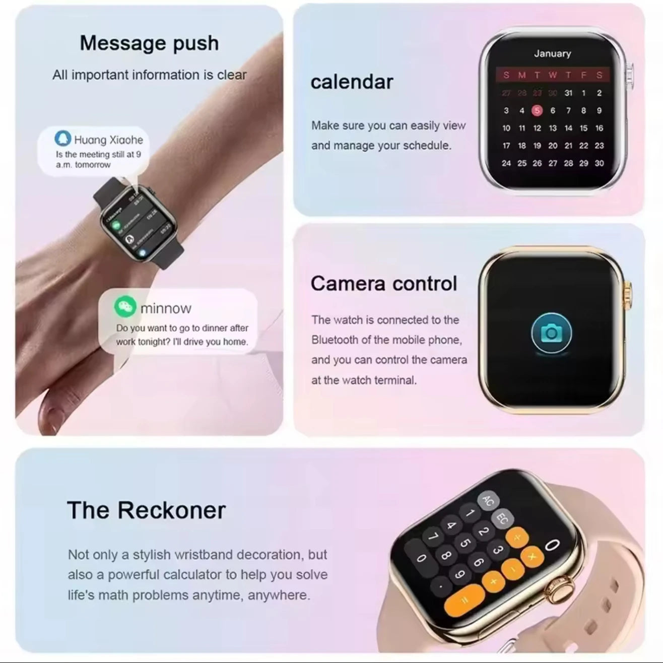 New Watch 10 Smart Watch Men Température corporelle BT Appelez NFC toujours exposée