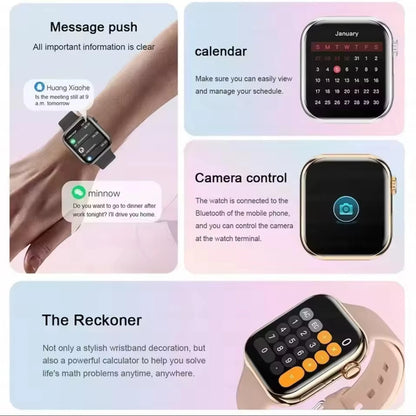 New Watch 10 Smart Watch Men Température corporelle BT Appelez NFC toujours exposée