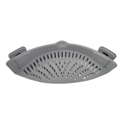 Universal Silicone Pot Edge Drainer Kitchen Clip-on Pan Pot Anti-spill Strainer Fruit Vegetable Washing Filter Noodles Colander