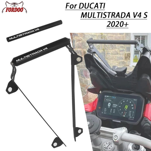 Pour Ducati Multistrada V4 S V4S 2021 2022+ Motorcycle Mobile Phone GPS Mount Navigation Bracket USB et STANDE DE CHARGE SANS WIRD
