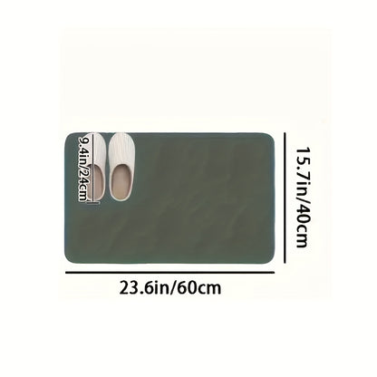 Super Absorbent Diatom Mud Bathroom Mat - Quick-Drying, Non-Slip Water-Absorbing Floor Mat, Soft And Comfortable, Suitable for Bathrooms, Showers, Laundry Rooms, Bedrooms, Living Rooms, Door Mats, Kitchen Mats, Machine Washab